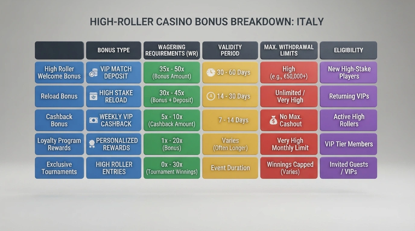 Una tabella comparativa stilizzata con i loghi dei concessionari ADM e le rispettive offerte di benvenuto
