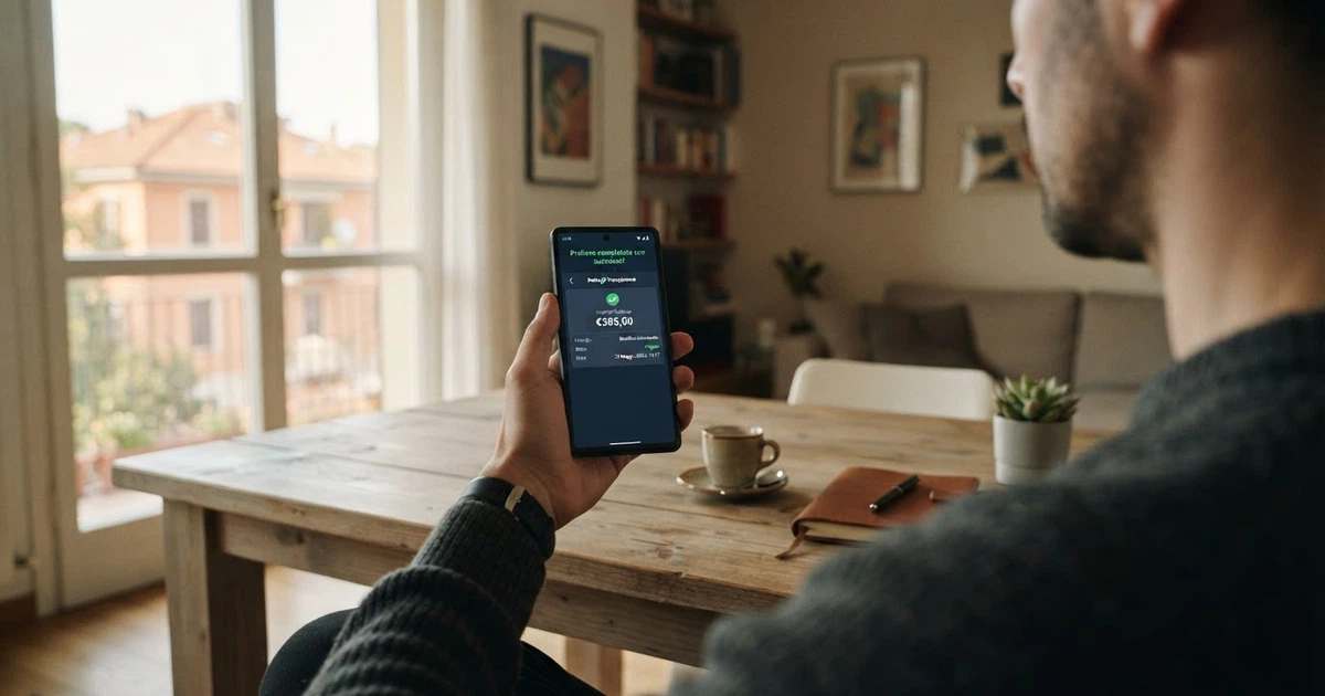 Un giocatore che controlla l'area prelievi del proprio conto casinò online su smartphone, con i metodi di pagamento disponibili in evidenza