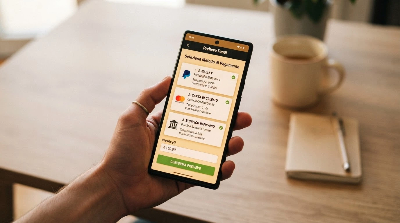 Icone dei metodi di pagamento accettati nei casinò non AAMS: e-wallet, carte di credito, bonifici e mobile pay