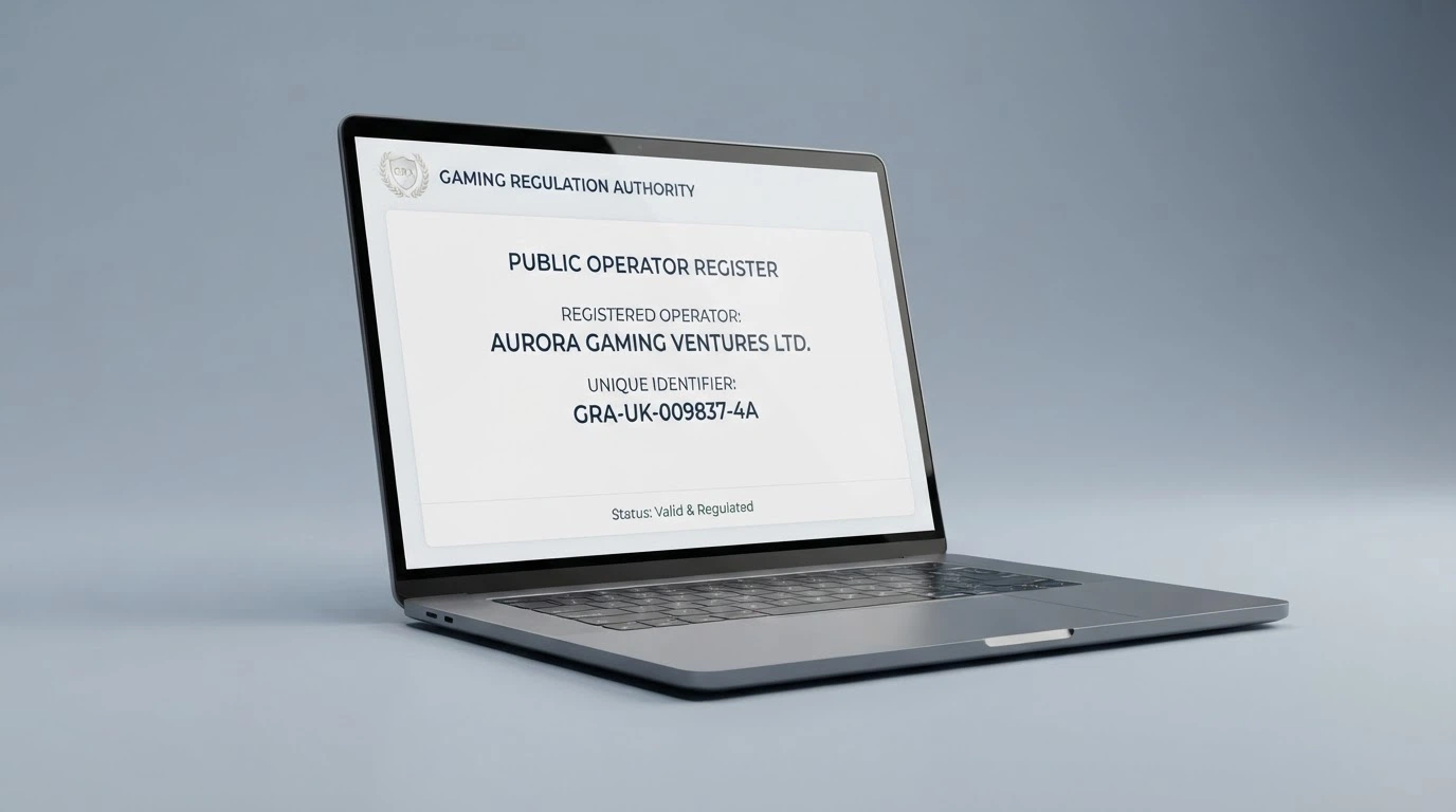 Il sigillo ufficiale della Malta Gaming Authority su una schermata di verifica licenza, con il logo MGA e un numero di licenza visibile